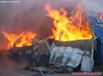 Пожар на гофротарном комбинате г.Луганска 26.01.10