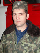 <b>Кочубей Игорь Владимирович</b> старший пожарный 4-го караула СГПЧ-1 сержант службы гражданской защиты