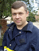 <b>Шанский Александр Владимирович</b> старший пожарный 1-го караула СГПЧ-1 старший сержант службы гражданской защиты