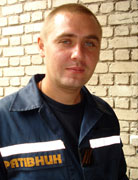 <b>Сухаревский Николай Александрович</b> пожарный 2-го караула СГПЧ-1 старший сержант службы гражданской защиты